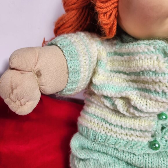 Vintage Cabbage Patch Girl Doll Red Yarn Hair Blue Eyes 1978 1983 OAA OK Factory - Picture 5 of 16